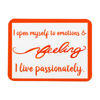 "Gefühl" Orange Sacral Chakra Words Magnete