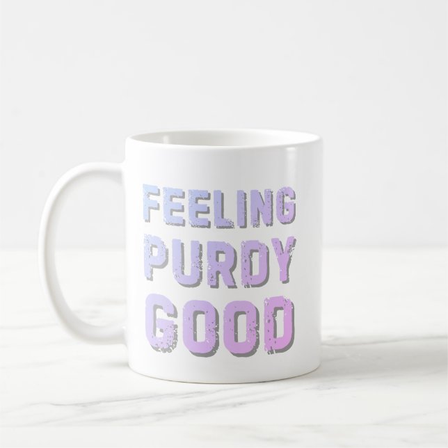 Gefühl Purdy Good - Vintage Meme Squad Kaffeetasse (Links)