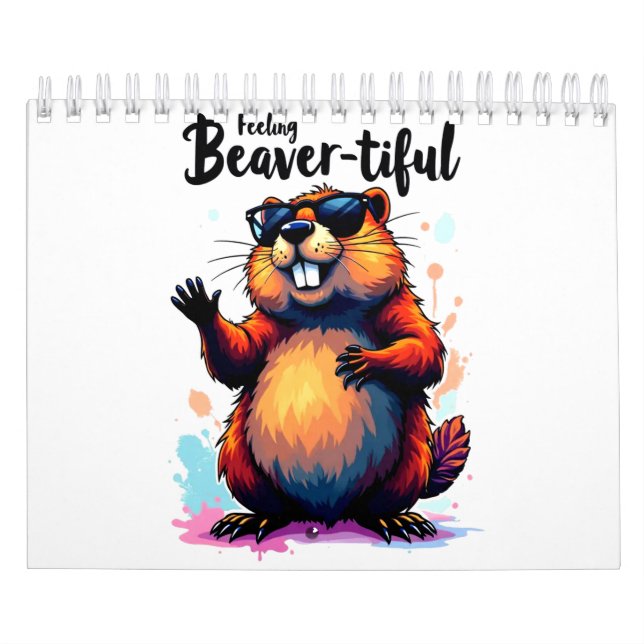 Gefühl Schön - Funny Beaver Grafik Kalender (Titelbild)