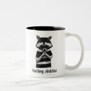 Gefühl Sinister Funny Raccoon Zweifarbige Tasse