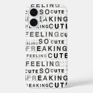 Gefühl so, dass Niedliches Textdesign erschüttert iPhone 16 Hülle