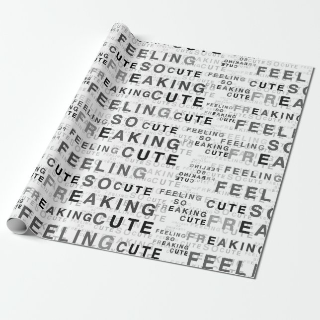 Gefühl so, dass Niedliches Textdesign erschüttert  Geschenkpapier (Ungerollt)