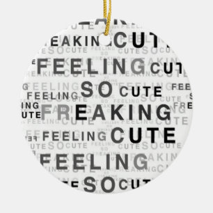 Gefühl so, dass Niedliches Textdesign erschüttert Keramik Ornament