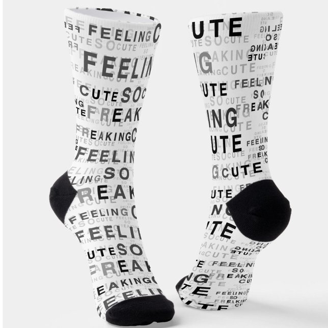 Gefühl so, dass Niedliches Textdesign erschüttert  Socken (Von Creator hochgeladen)