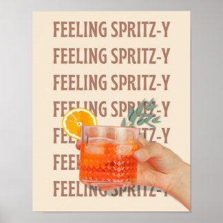 Gefühl Spritzy Bar Cart Poster