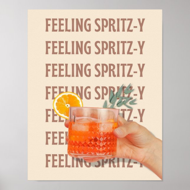 Gefühl Spritzy Bar Cart Poster (Vorne)