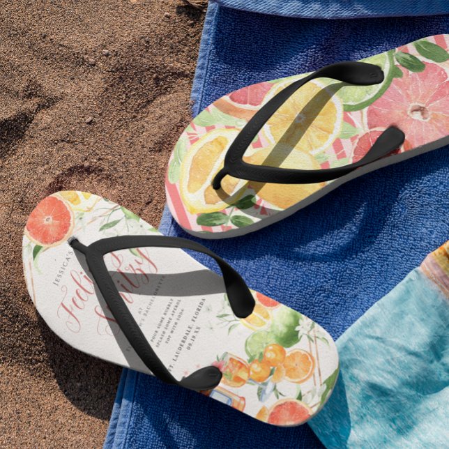 Gefühl Spritzy | Citrus Bachelorette Weekend Flip Flops (Von Creator hochgeladen)