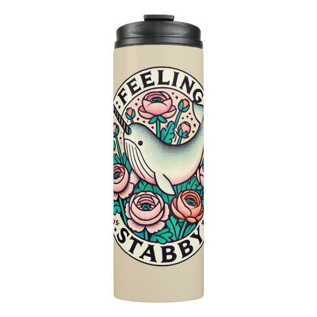 Gefühl Stabby Narwhal Thermosbecher (Vorderseite)