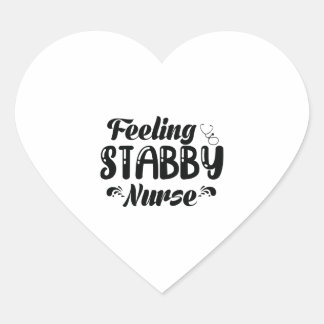 Gefühl Stabby Nurse Herz-Aufkleber