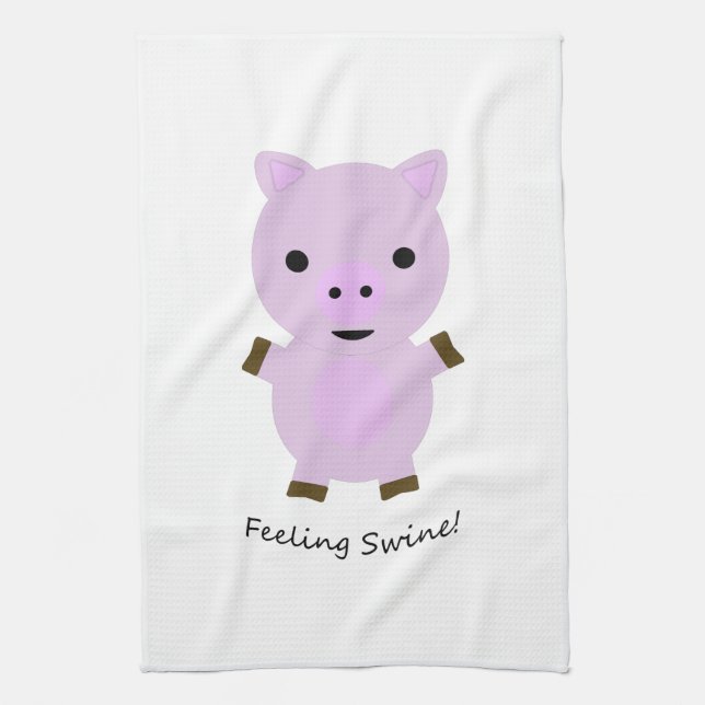 Gefühl Swine Pig Geschirrtuch (Vertikal)