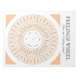 Gefühl Wheel DBT Tool Emotion Notizblock