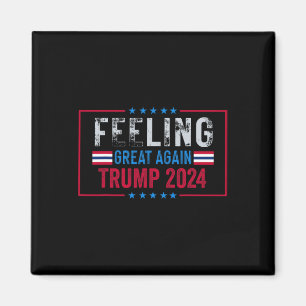 Gefühl wieder groß Trump 2024 US-Flagge Magnet
