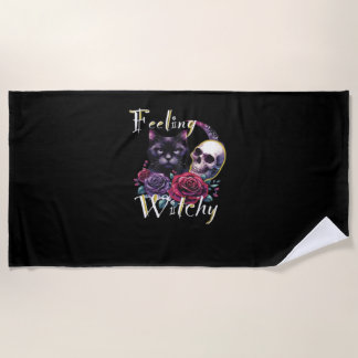 Gefühl Witchy Black Cat Classic T - Shirt Strandtuch