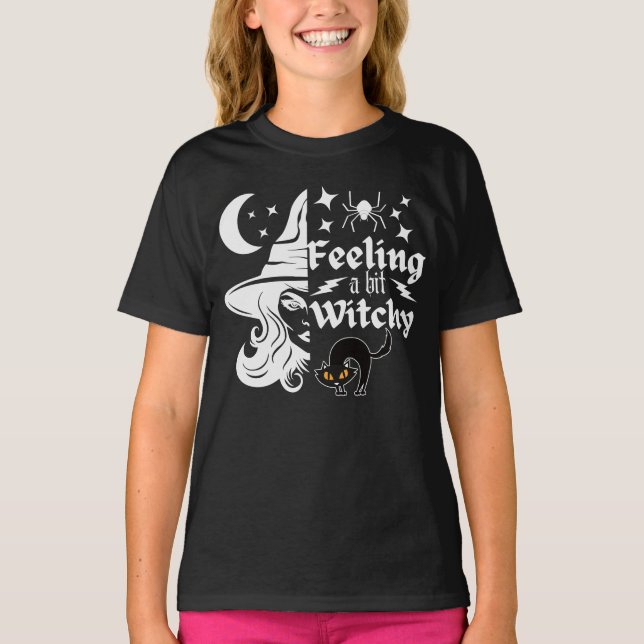 Gefühl Witchy lustige Halloween-Hexe T-Shirt (Vorderseite)