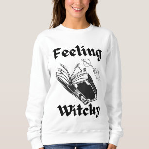 Gefühl Witchy Zauberbuch lustige Halloween Hexe Sweatshirt
