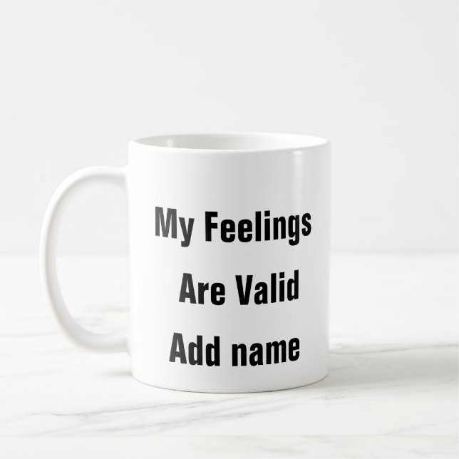 Gefühle der psychischen Gesundheit sind eine gülti Kaffeetasse (Links)