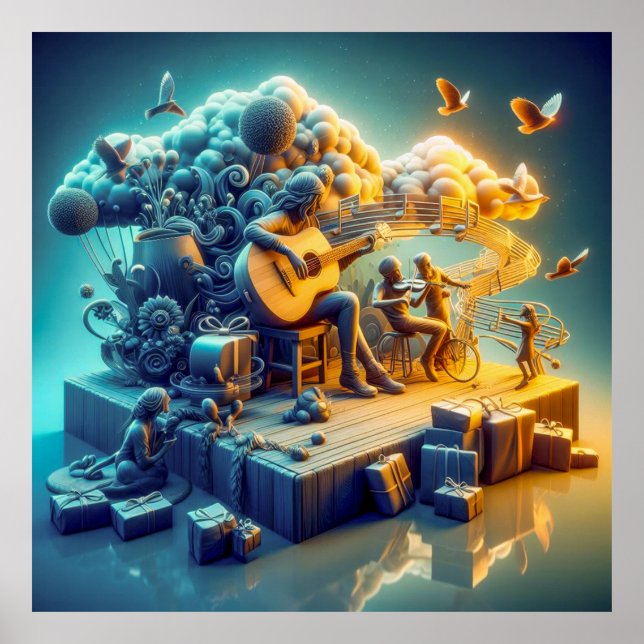 Gefühle des Mitgefühls: Melodische Herzsaiten Poster (Vorne)