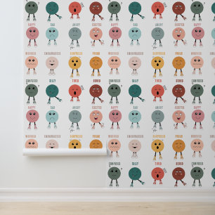 Gefühle Emotionen Faces Chart Klassendekor Tapete