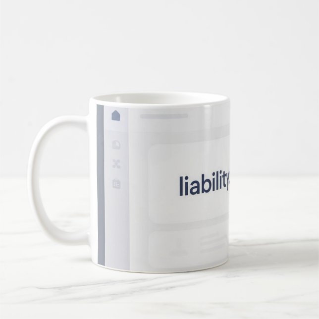 Gefühle Haftung Dashboard Lustige AI Tech Tasse (Links)