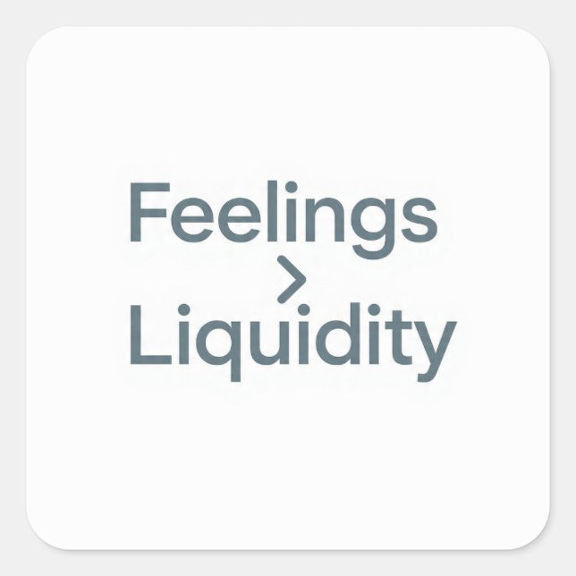 Gefühle in Liquidität Minimalist Stickers (Vorderseite)