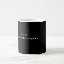 Gefühle in Liquidität umgewandelt Lustiger AI-Kryp Kaffeetasse