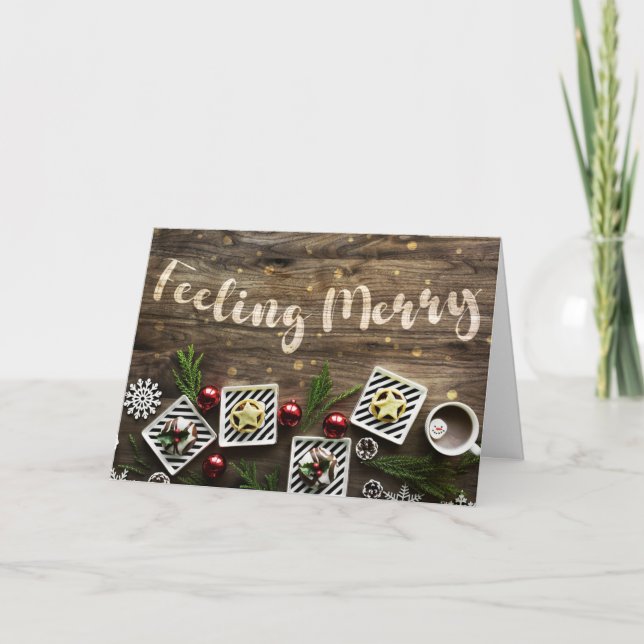 Gefühls-frohe Weihnacht-Karte Feiertagskarte (Vorderseite)
