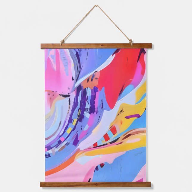 Gefühls Gone Wild Wandteppich Mit Holzrahmen (Vorderseite)