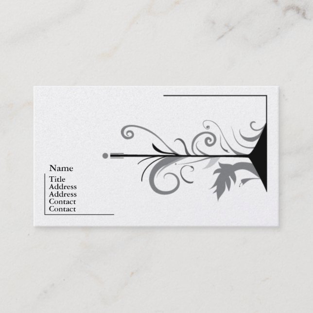 Gefühls-graue Geschäfts-Karten-Entwürfe Visitenkarte (Vorderseite)