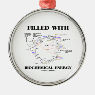 Gefüllt mit biochemischer Energie (Krebs Zyklus) Silbernes Ornament