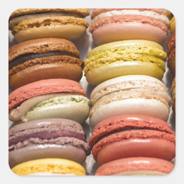 Gefüllte Cookies Quadratischer Aufkleber (Vorderseite)