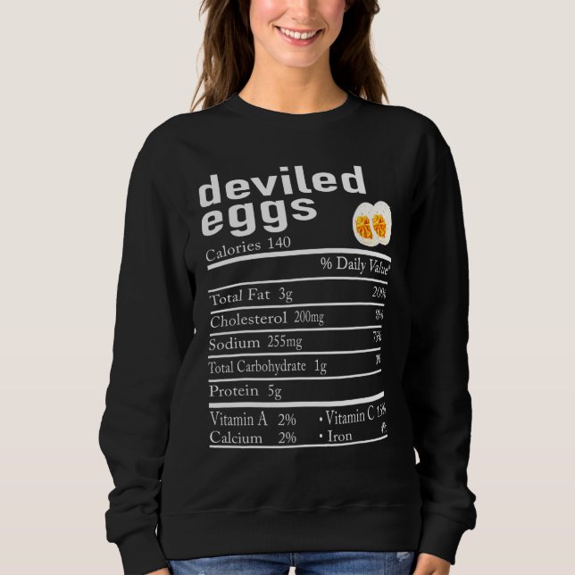 Gefüllte Eier Nährwertangaben Thanksgiving Christm Sweatshirt (Vorderseite)