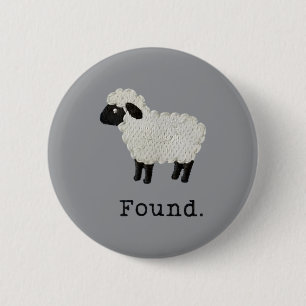 Gefundenes Schaf Psalm 23 Christlicher Glaube Lamm Button