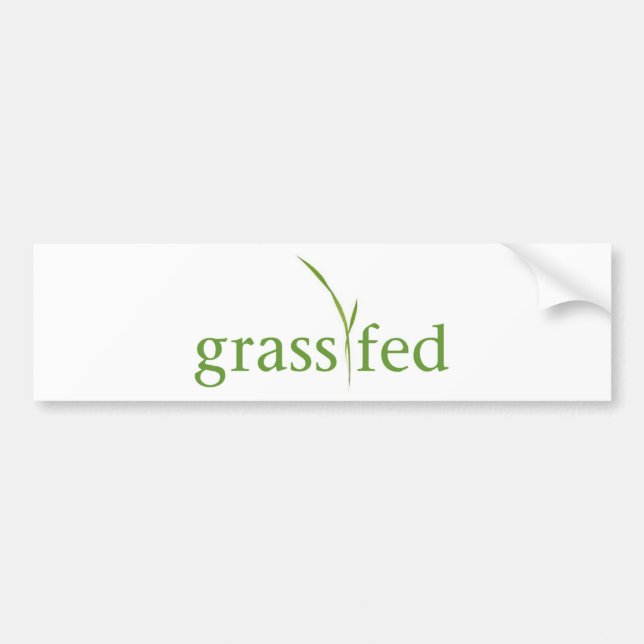 Gefüttert Gras Autoaufkleber (Vorne)