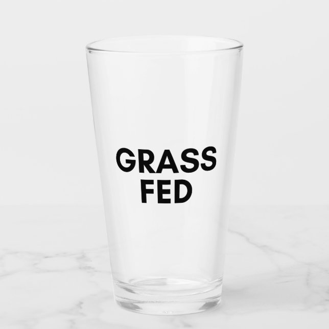 gefüttert Gras Glas (Vorderseite)