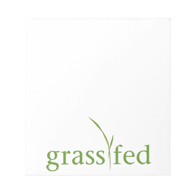 Gefüttert Gras Notizblock (Vorderseite)