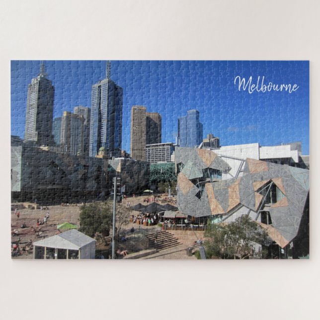 gefüttert Quadratskyline Puzzle (Horizontal)