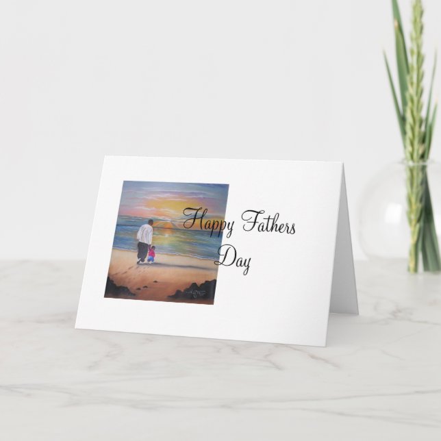 gegangen mit mir, glücklicher Vatertag Karte (Vorderseite)