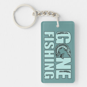 GEGANGENE FISCHENDE kundenspezifische Schlüsselanhänger