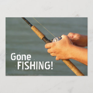 Gegangene Fischerei! FirmenAngelausflug-Einladung Einladung