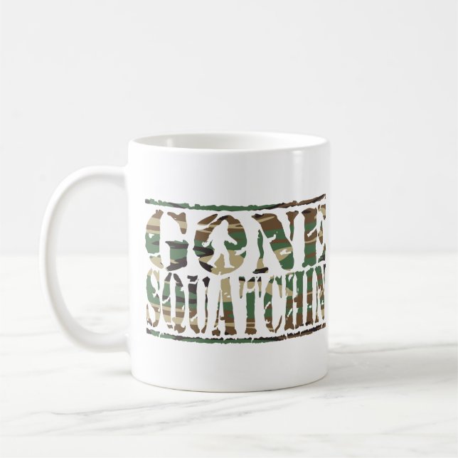 GEGANGENE SQUATCHIN CAMOUFLAGE TASSE (Links)