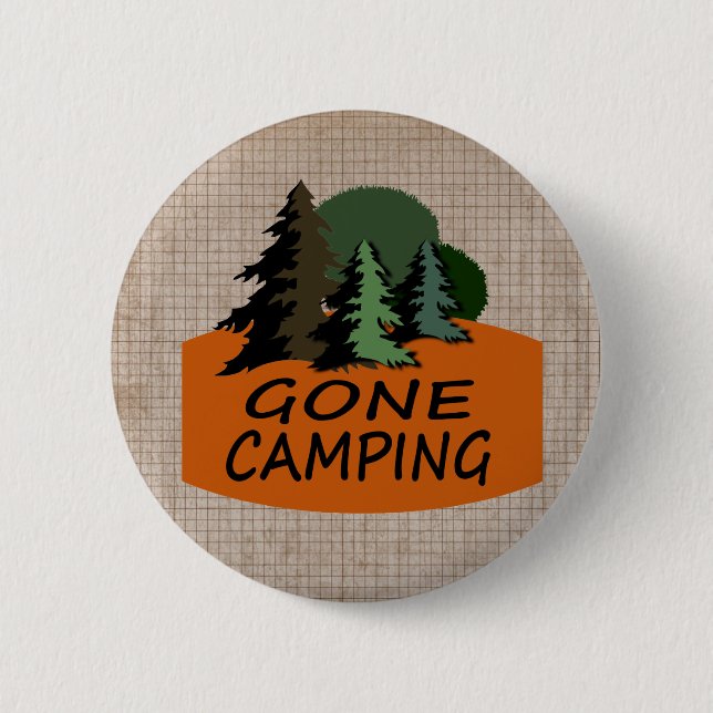 Gegangener Campings-Sport im Freien Button (Vorderseite)