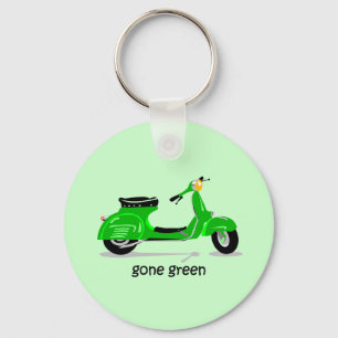 gegangener grüner Roller Schlüsselanhänger