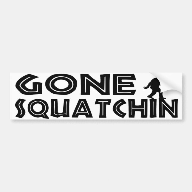 Gegangener Squatchin Autoaufkleber (Vorne)