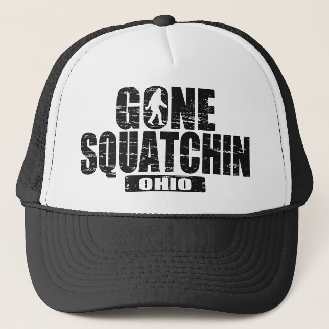 Gegangener Squatchin (beunruhigt) OHIO Truckerkappe (Vorderseite)