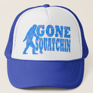 Gegangener Squatchin Blautext Truckerkappe