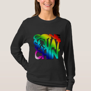 Gegangener Squatchin Regenbogen T-Shirt