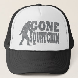 Gegangener squatchin Schwarztext u. -bigfoot Truckerkappe