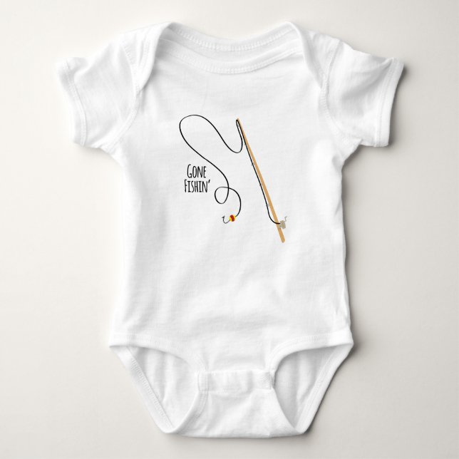 Gegangenes Fishin Baby Strampler (Vorderseite)