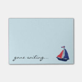 Gegangenes Segeln Post-it Klebezettel