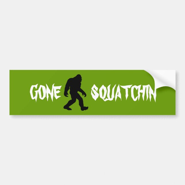 Gegangenes Squatchin Autoaufkleber (Vorne)